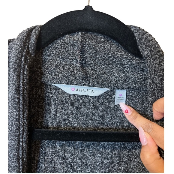 Athleta Grey Wrap Cardigan Size M - Picture 5 of 5